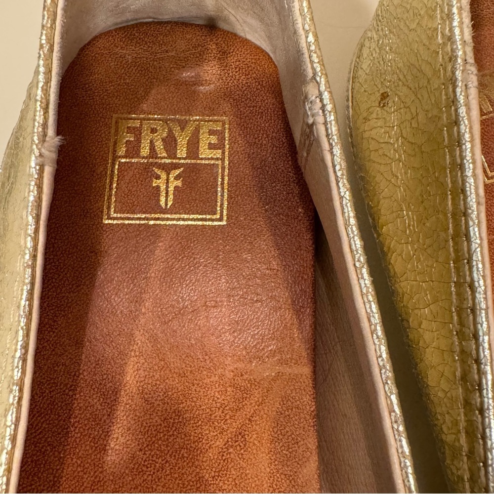 MFrye Melanie Metallic Gold Slip On Ballet Flats - Picture 15 of 16